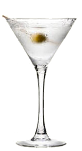 Martini cocktail in a martini glass.