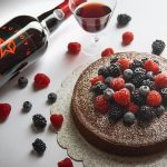 Triple Chocolate Port Wine Cake with Starboard Batch 88 and a glass of port