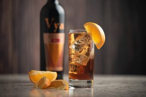 Vya Sweet Vermouth and soda with orange wedges