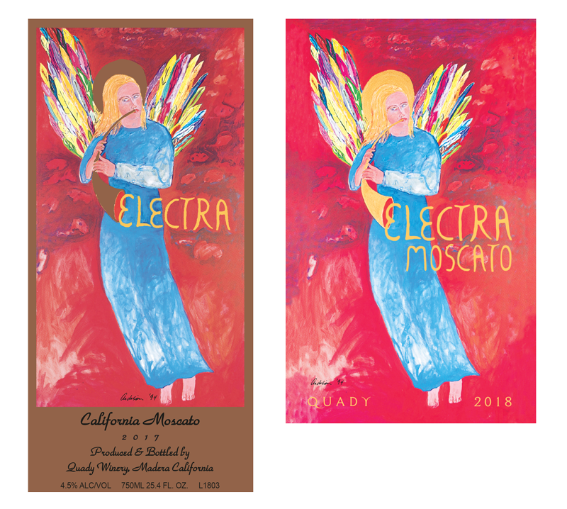 Electra Moscato Wine Label Design Change Vintage 2017 Vintage 2018