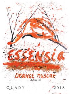 Redesigned Essensia Orange Muscat Dessert wine 2018 vintage label.