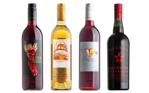 October 2020 wine club release line up with Red Electra Moscato, Essensia Orange Muscat Dessert Wine, Elysium Black Muscat Dessert Wine, and Starboard Batch 88 Port Wine.