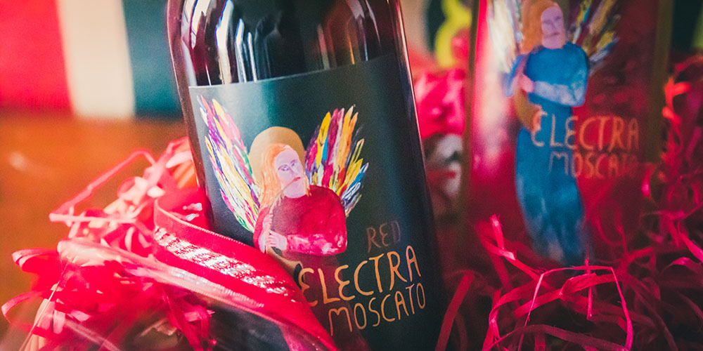Electra Red Moscato and Moscato in a sweet wine gift basket