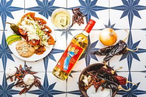Mexican food pairing with enchiladas and Electra Moscato
