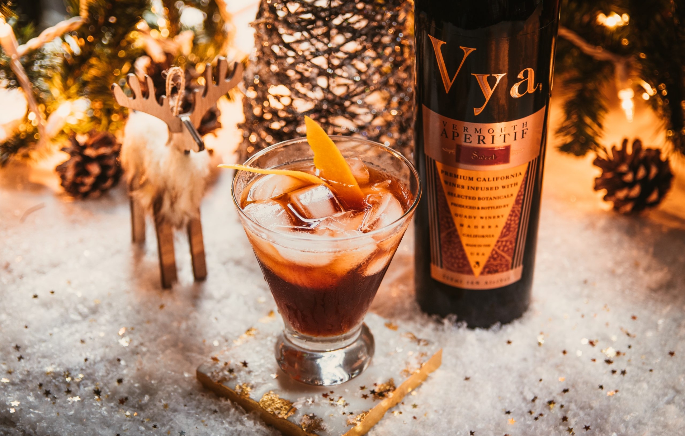 Fancy Sour Vermouth Cocktail Recipe with Vya Sweet Vermouth